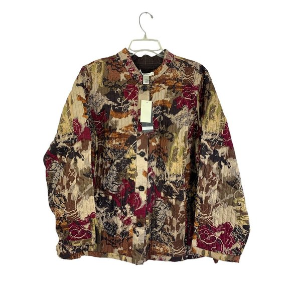 CJ Banks Jackets & Blazers - CJ Banks Women's Floral Tan Jacket